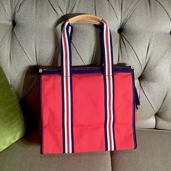 TORY BURCH CANVAS TOTE BAG - Picture 9 of 13